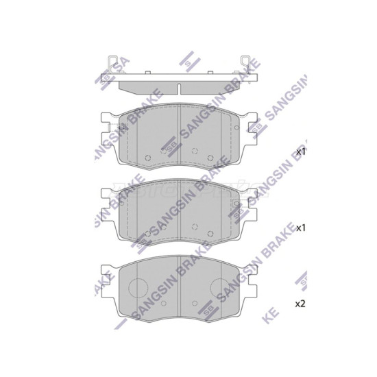 Колодки тормозные перед KIA RIO 05-11/HYUNDAI I20 08-12 SANGSIN BRAKE