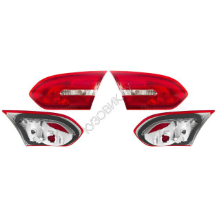 Фонари задние Форд Фокус Ford Focus 3 (2014-) комплект 2 штуки левый и правый DEPO высокое качество